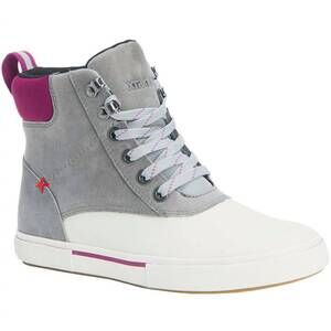 NEW XTRATUF women's leather lace ankle deck boots in grey
